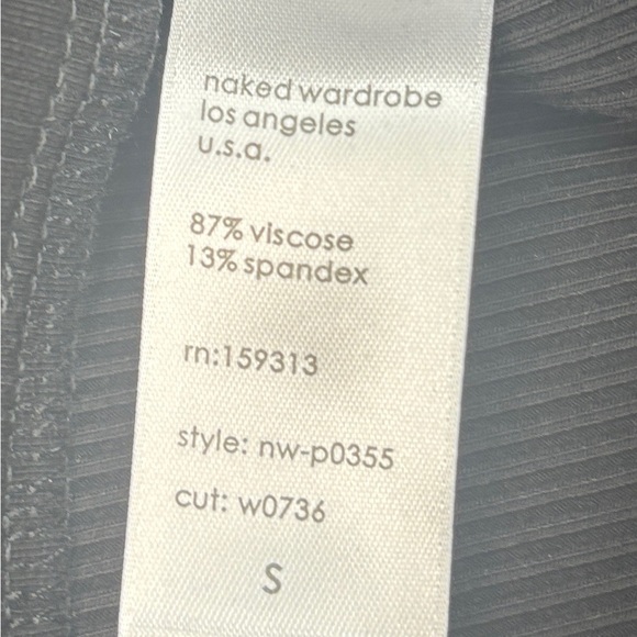 NWT Naked Wardrobe Black Ribbed Sculpt Leggings Size Small - Picture 5 of 10
